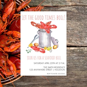 Seafood Boil Invitation, Seafood Boil Flyer, Seafood Boil Invite, EDITABLE INVITE, INSTANT download, Seafood Boil Party, Shrimp Boil, BL22