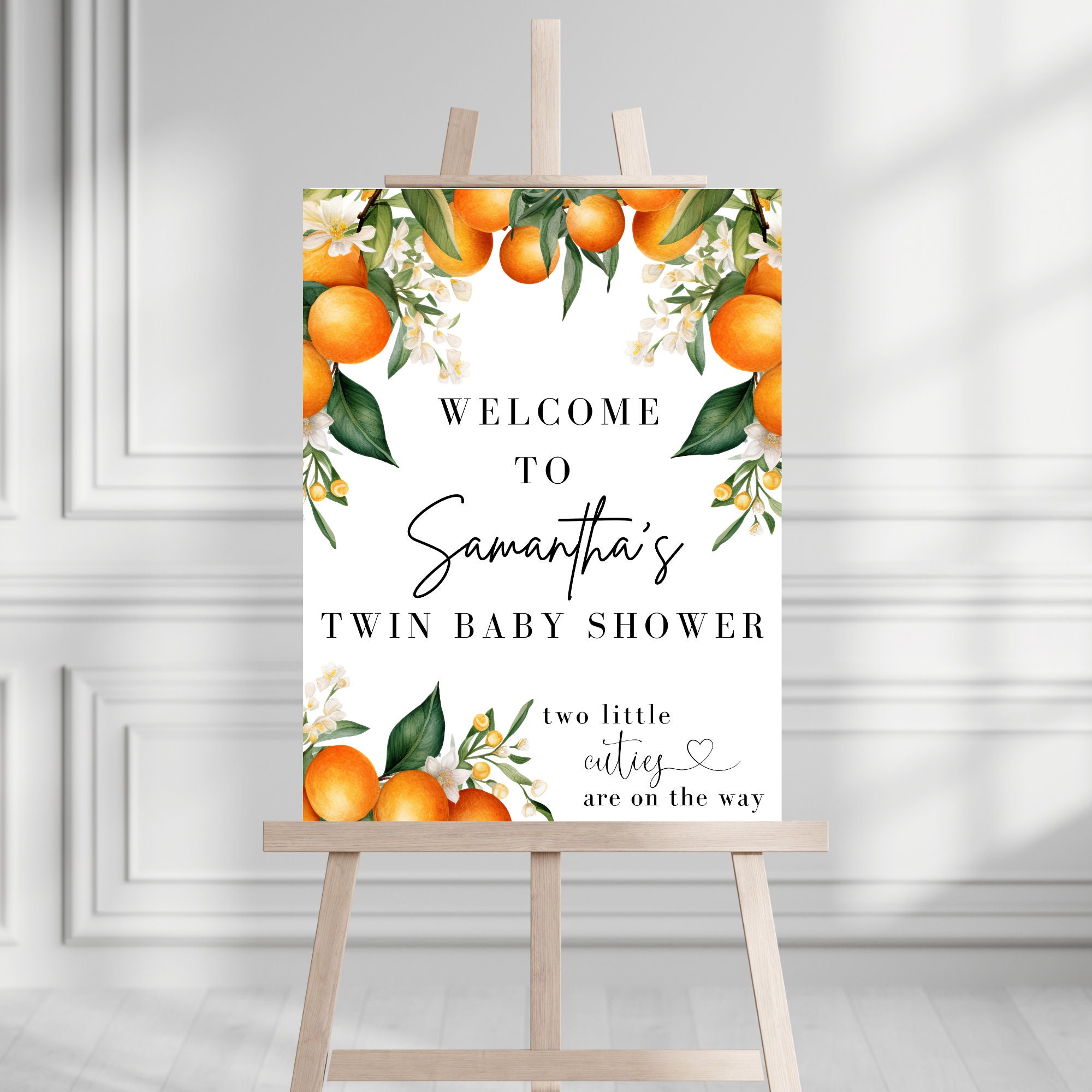 Two Little Cuties Baby Shower Signs, Two Little Cuties Sign, Two Little ...