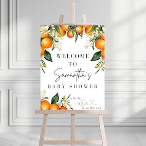Letrero de bienvenida para baby shower Little Cutie Is On The Way, letrero de bienvenida al baby shower A Little Cutie, letrero de bienvenida para baby shower A Little Cutie