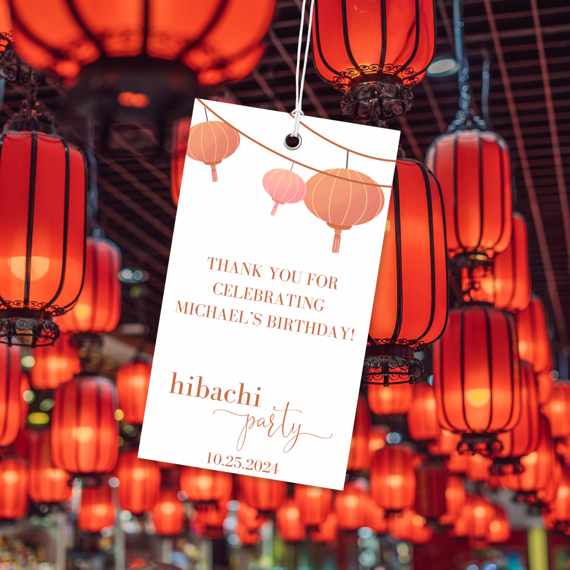 Hibachi Party Favors, Hibachi Party Favor Tags, Hibachi Dinner, Hibachi ...