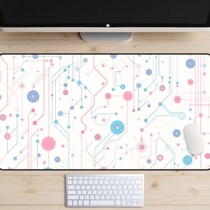 Söt kretskortsmatta, STEM-skrivbordsmatta, vetenskapsälskare-musmatta, datavetenskaplig present, datavetare-laptopmatta, kawaii lekmatta, mjuk
