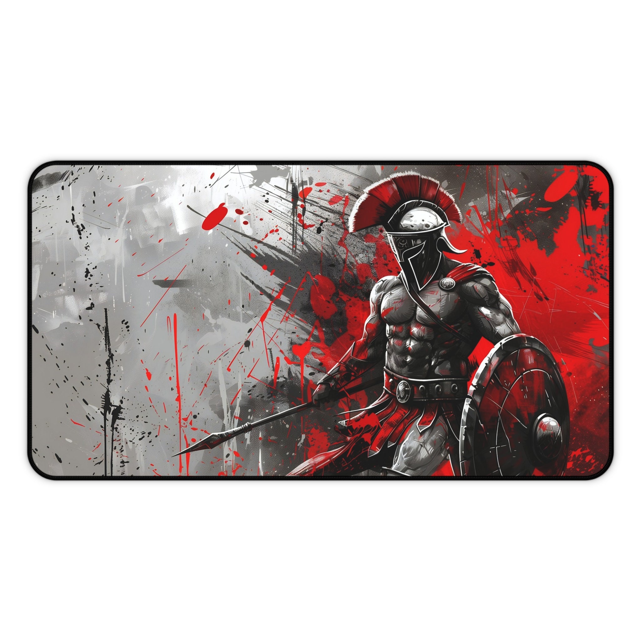 Spartan Desk Mat, Spartan Warrior Desk Pad, Roman Empire Mousepad ...