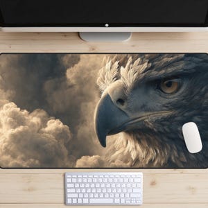 Griffin-bureaumat, Gryphon-bureaublad, Fantasy Beast-bureaublad, high-fantasy-muismat, magische wezens laptopmat, MTG-speelkleed, cadeau voor gamer