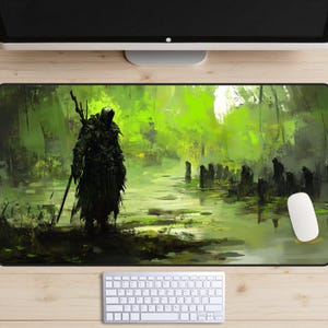 Tapete de mesa Necromancer Army, Tapete de mesa Undead Mob, Topper de mesa Ghouls and Goblins, Mousepad Zombies, Tapete de mesa verde, Pântano, Mago negro, Escuro
