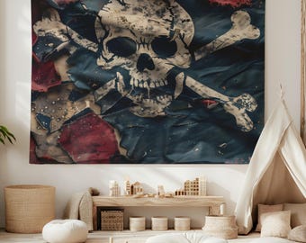 Bounty Hunter 壁掛け　旗　スカル　タペストリー Wall Flag 
