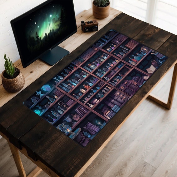 Little Potion Shop Desk Mat Alchemist Store Desk Pad Witch Cottage Mousepad Wizard Laboratory Desk Topper Lofi Laptop Mat Card Play Mat Etsy