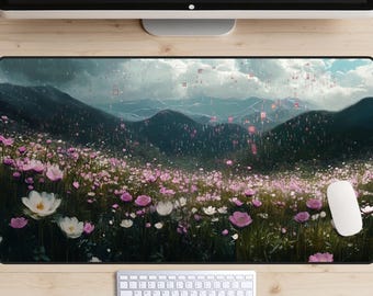 Tapete de escritorio "Un fallo en el campo de flores", tapete de escritorio "Matrix Code", tapete de escritorio "Simulación por computadora", tapete de ratón "Ciencia ficción", tapete para computadora portátil "Unhinged", extraño