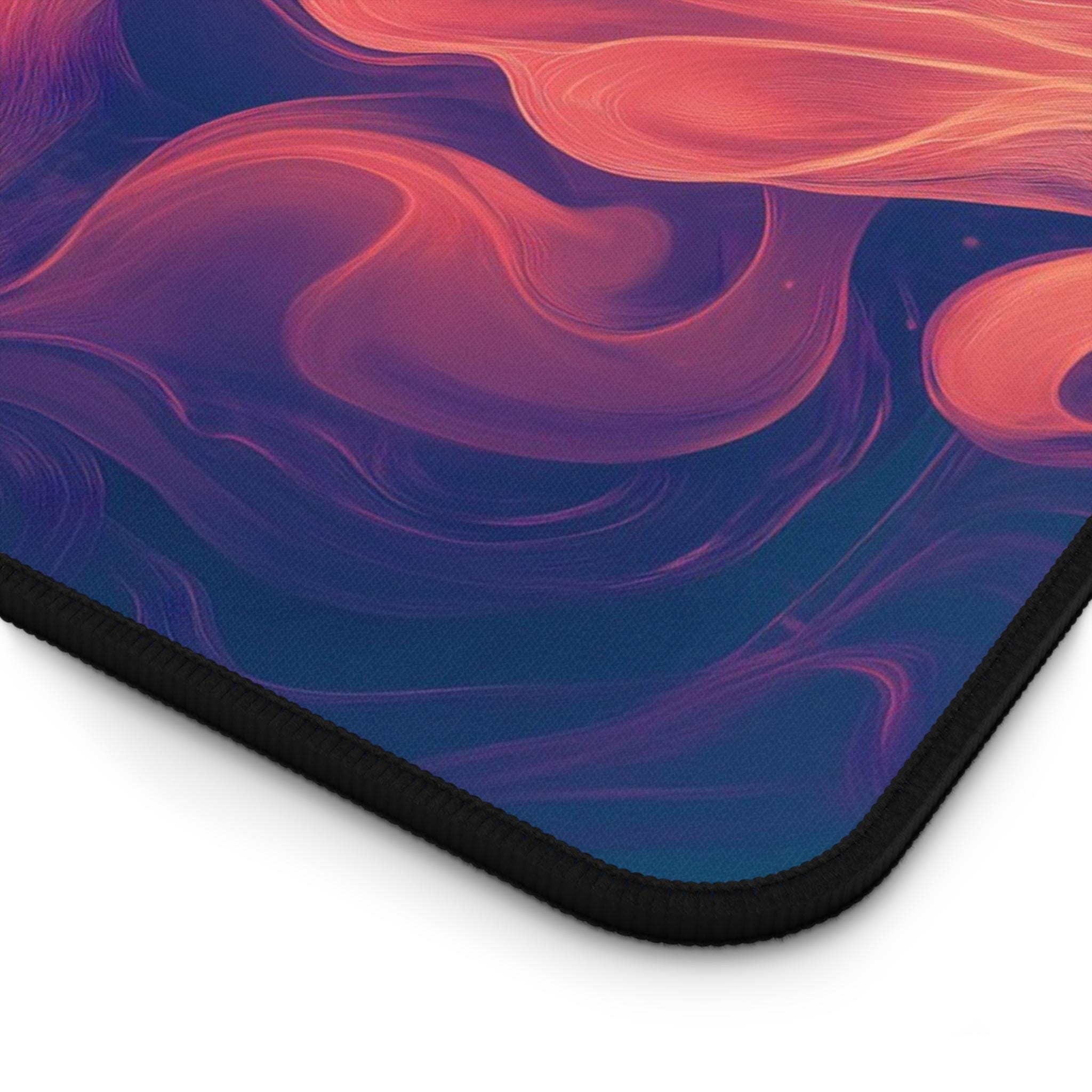 Smokey Ripples Purple Haze Desk Mat, Smoke Desk Pad, Abstract Desk Topper, Smokey ...