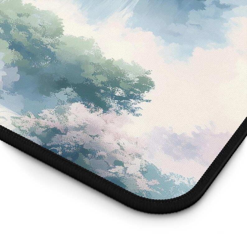 Gentle Waterfall Desk Mat, Aesthetic Desk Pad, Soft Colors Desk Topper ...