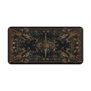 Hidden Dagger Tapestry Desk Mat, Assassin's Blade Desk Pad, Medieval Castle Decor Desk Topper, Cottagecore, Dark Academia Mousepad, Rogue image 6