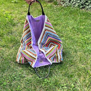 Gift for Mom,Stylish Large Crochet Tote Bag for Weekend Adventures,Large Knit Bag,Large Crochet Tote Bag,Weekend Knitting Bag,Gift for Mom image 10