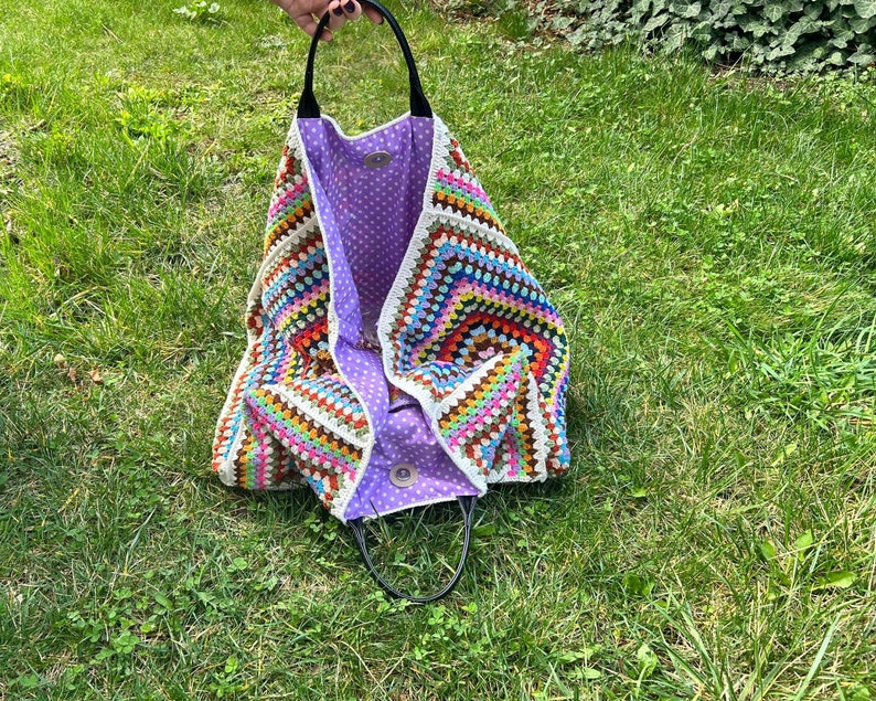 Gift for Mom,Stylish Large Crochet Tote Bag for Weekend Adventures,Large Knit Bag,Large Crochet Tote Bag,Weekend Knitting Bag,Gift for Mom image 10