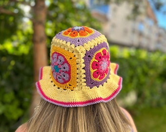ニットキャップ・ビーニー RONRON CROCHET HANDMADE BUCKET HAT 5BJH1433 RONRON CROCHET HANDMADE BUCKET HAT 5BJH1433