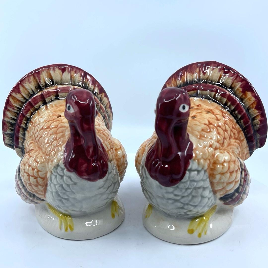 Vintage Turkey Salt And Pepper Shakersnull