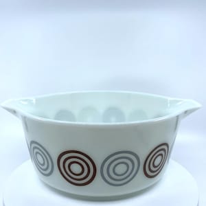 Pyrex Bullseye Rare Salton Cosmopolitan Casserole 2.5 Qt Vintage Bakeware Dish,475-B, MCM 1973 Collectible Retro Kitchenware Cookware,NO LID