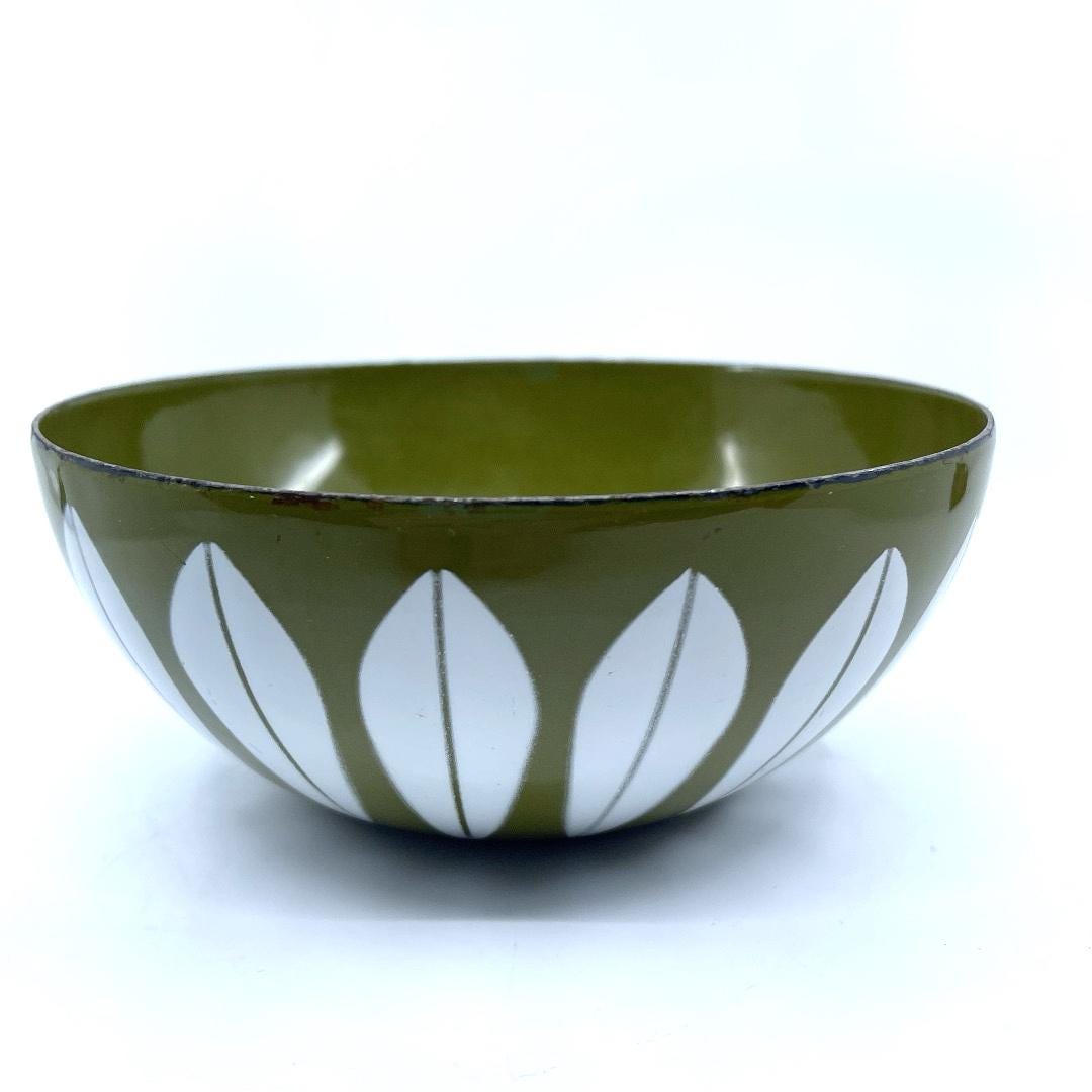 Rare Vintage Cathrineholm Norway Enamel Bowl 5.5