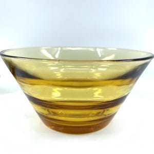 Vintage Amber Gold Hazel Atlas Waterfall Glass Bowls Set of 4; Retro MCM 5&quot; Beehive Spiral Ribbed Dessert Fruit Bowls; Art Deco Serveware