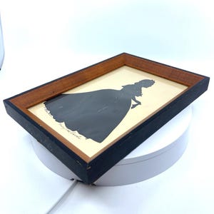 Antique Beatrix Sherman Silhouette of Mary Todd Lincoln – Signed 1920s Cut Paper Art, Early 20th Century Framed Historical Portrait bild 10