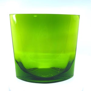 Vintage Mid-Century Modern Green Glass Vase, MCM Handblown Art Glass Vase, Green Sculptural Glass Home Decor, Retro Blown Glass Floral Vase