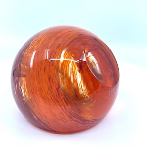 Vintage  Glass Paperweight, Handcrafted Artist Signed Dated Glass Art,Collectible Decor Gift