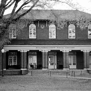 Clemson University Holtzendorff Hall  Black and White Photography Wall Art