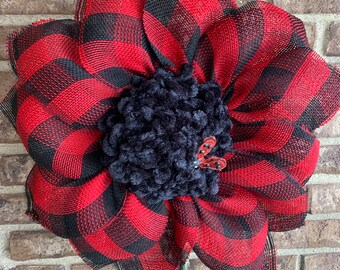 Lady Bug Ribbon Flower Pick