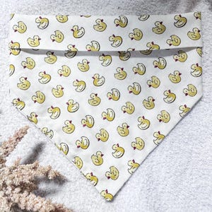 Custom Dog Bandana, Rubber Duck Print Design, Personalized Text Puppy Pet Bandana, Pet Accessories, Dog Owner Presents, Gift for dog mom