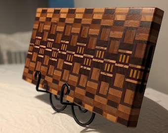 Tabla de cortar extragrande de madera de grano final / Bloque de carnicero de nogal, arce y cerezo