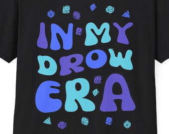 In My Drow Era Unisex Softstyle T-Shirt (Dungeons & Dragons, DnD, Drow)