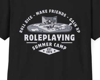 Roleplaying RPG Summer Camp Unisex Softstyle T-Shirt (Dungeons & Dragons, DnD, Tabletop)
