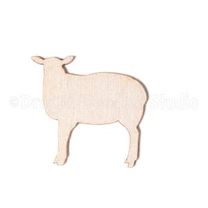 Schafform unfertiges Holz, Schaf-Laser-Schnitt-leerer Ausschnitt, DIY-Bastelbedarf, Massen-Bauernhoftier-Ausschnitt, 1/8 Sperrholz-Runde.