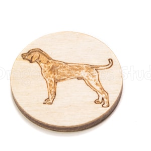 German Shorthaired Pointer Dog Wooden Engraved Shape, Laser Cutout Decor, Plywood Craft Supply