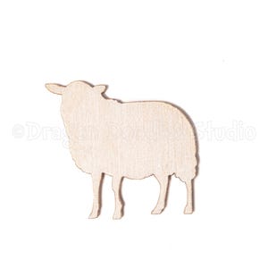 Schaf Form unfertiges Holz, Schaf auf dem Bauernhof Tier leer Laser Ausschnitt, DIY Kits Bastelbedarf, Benutzerdefiniertes Wort Zeichen, Tischdekoration