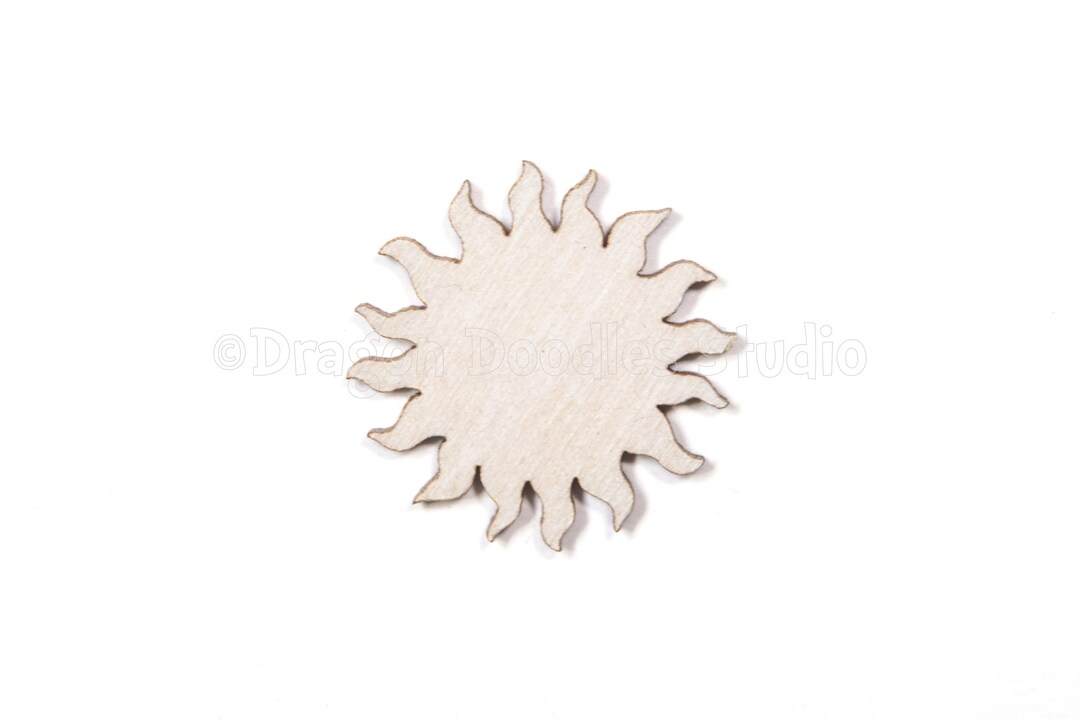 Sun Cuttable Sun Shape Unfinished Wooden, Sun Blank Laser Cutout Wood Decor, DIY ...