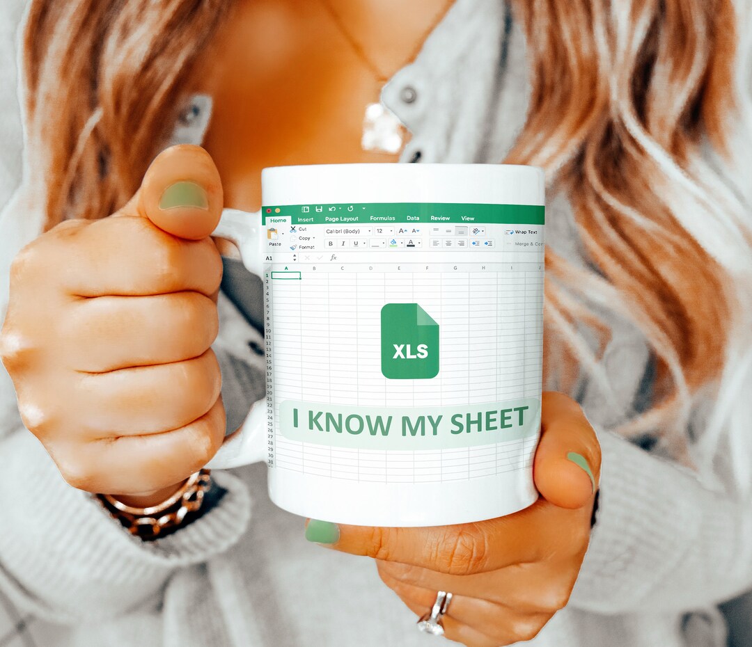 Excel Spreadsheet Joke Mug Office Humor Gift Funny Coffee Cup I Know My
