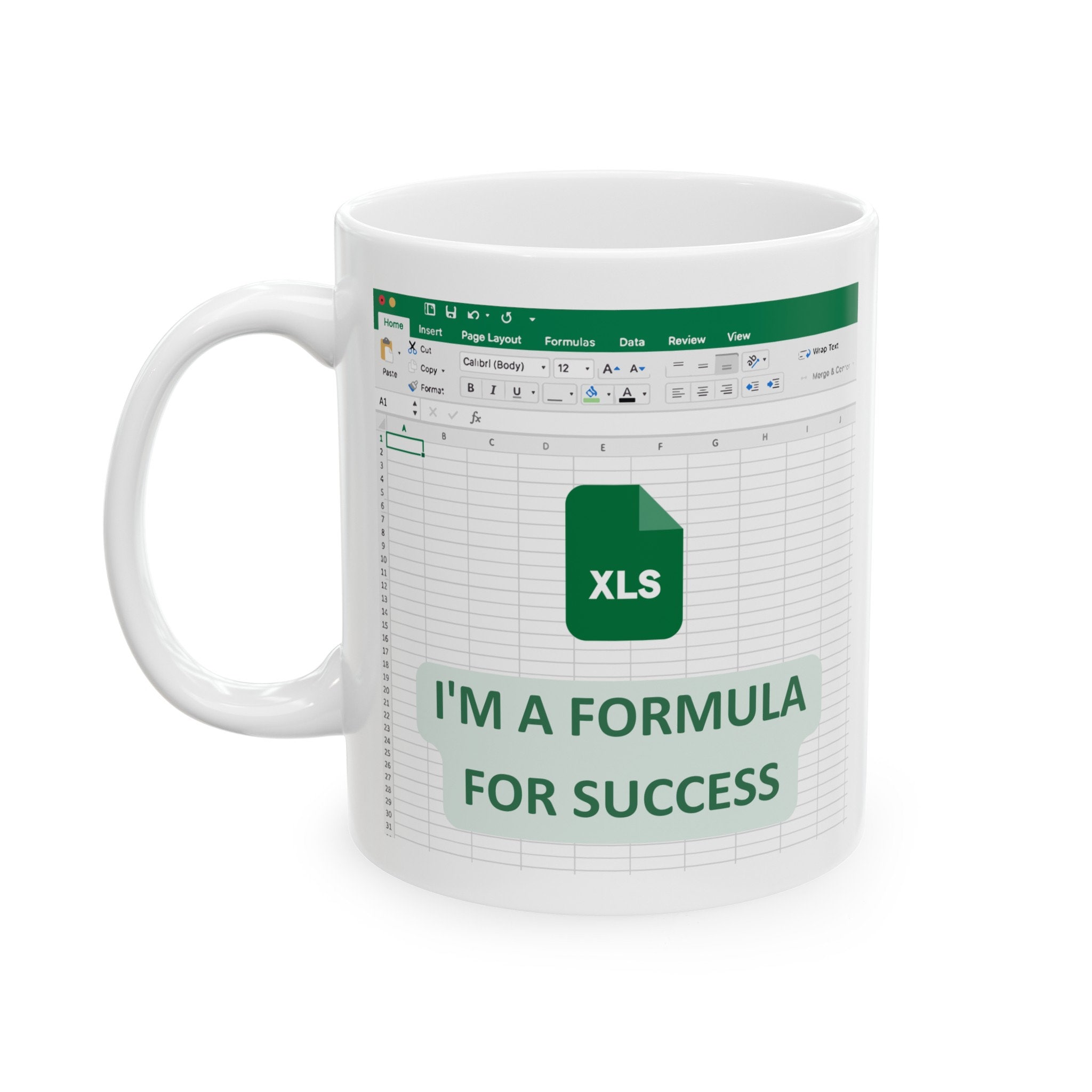 Funny Formula for Success Excel Spreadsheet Joke Mug Perfect Gift for