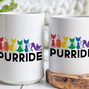 Rainbow Cats Mug - LGBTQ Pride Coffee Cup, Funny Gift for Him and Her, Supportive Birthday Present