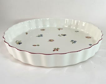 Villeroy & Boch Petite Fleur Quiche Dish Floral Porcelain Baker Multicolor Flowers Germany