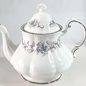 Paragon Romance Teapot with Lid Vintage Fine Bone China Blue Floral England