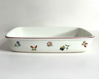 Villeroy & Boch Petite Fleur 9" Lasagna Baker | Floral Porcelain Baking Dish | Multicolor Flowers Germany