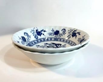 Johnson Brothers Blue Nordic Soup Cereal Bowls (Set of 2) | Blue Onion Ironstone England