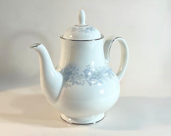 Royal Doulton Meadow Mist Coffee pot Vintage Floral Fine China Blue Yellow Flowers England