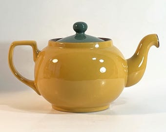 Denby Spice Teapot with Lid Vintage Stoneware Teapot Multicolor Glaze England 5 Inch