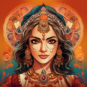 Mandala art lady portrait image 4
