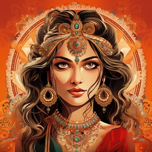 Mandala art lady portrait image 5