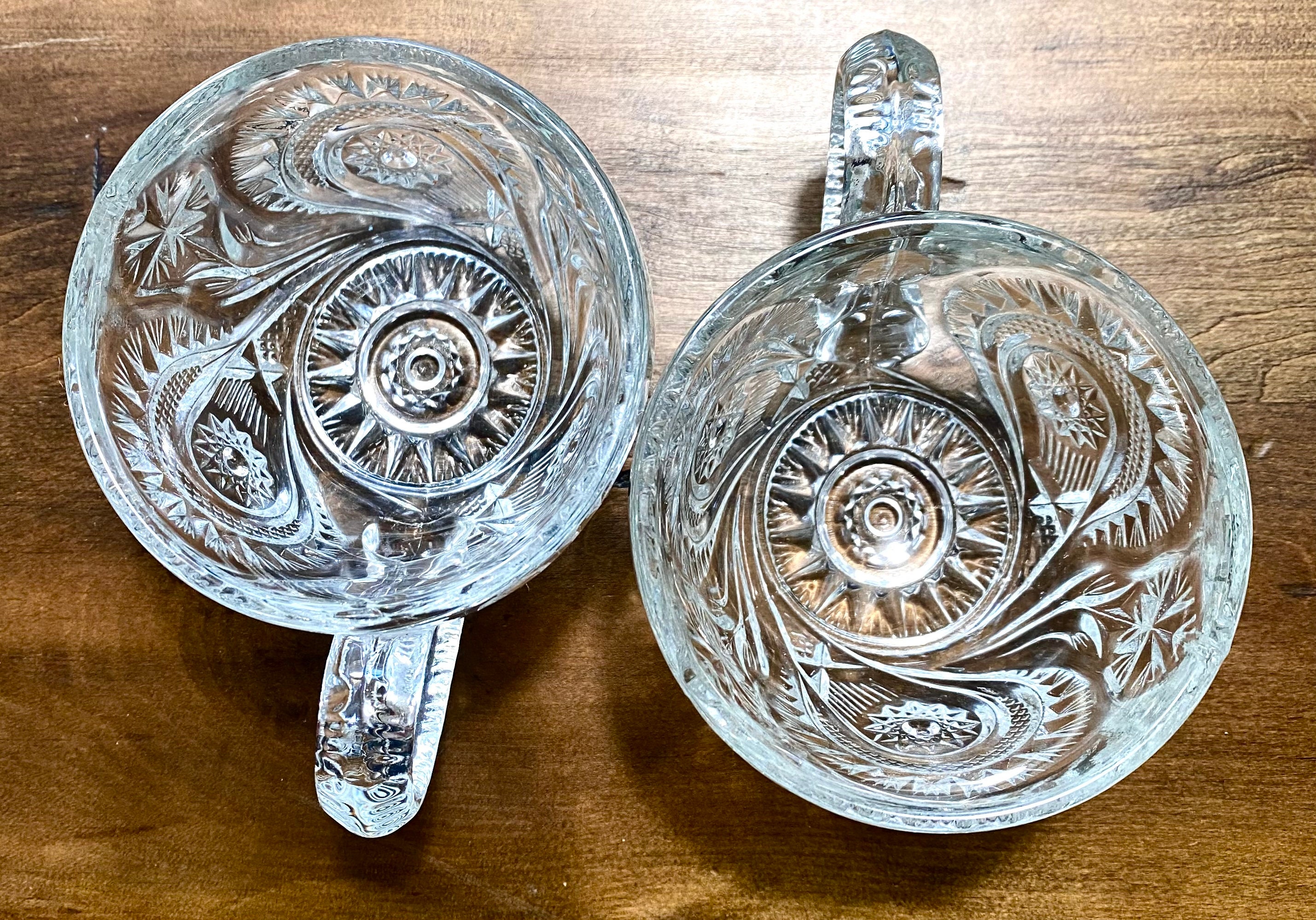 Star and Pinwheel Crystal Teacups
