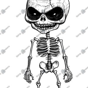 Digital Skeleton Coloring Page