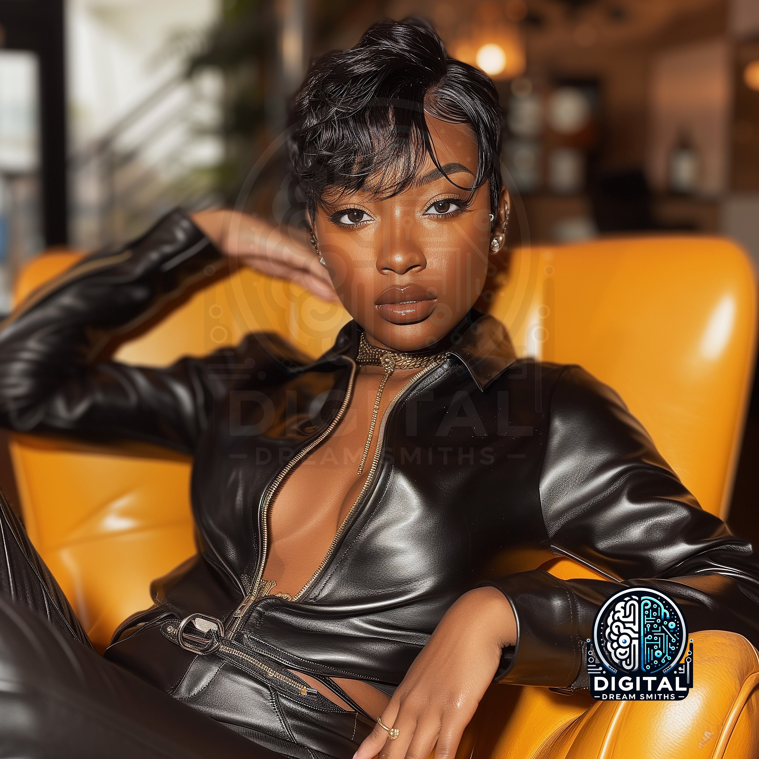 Stock Photo Black Model Hair Model Wigs Lashes Short Hair HQ Instant Download Etsy