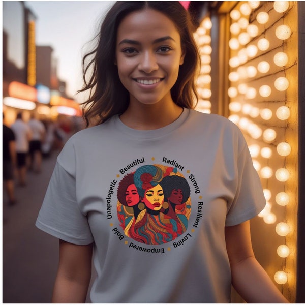 Camiseta afroamericana de orgullo negro: perfecta para el Día de la Madre, para la magia de las niñas/mujeres negras o para la celebración del 19 de junio.