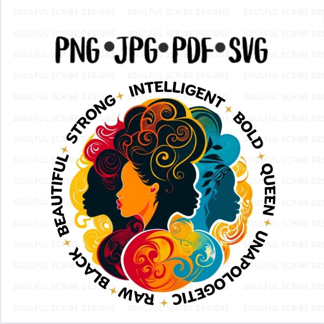 Empowering Women Vinyl Cut File, Diverse Beauty Digital Download, DTG ...